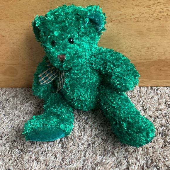 Russ Berrie & Co. Ferguson green plush bear - Picture 4 of 9